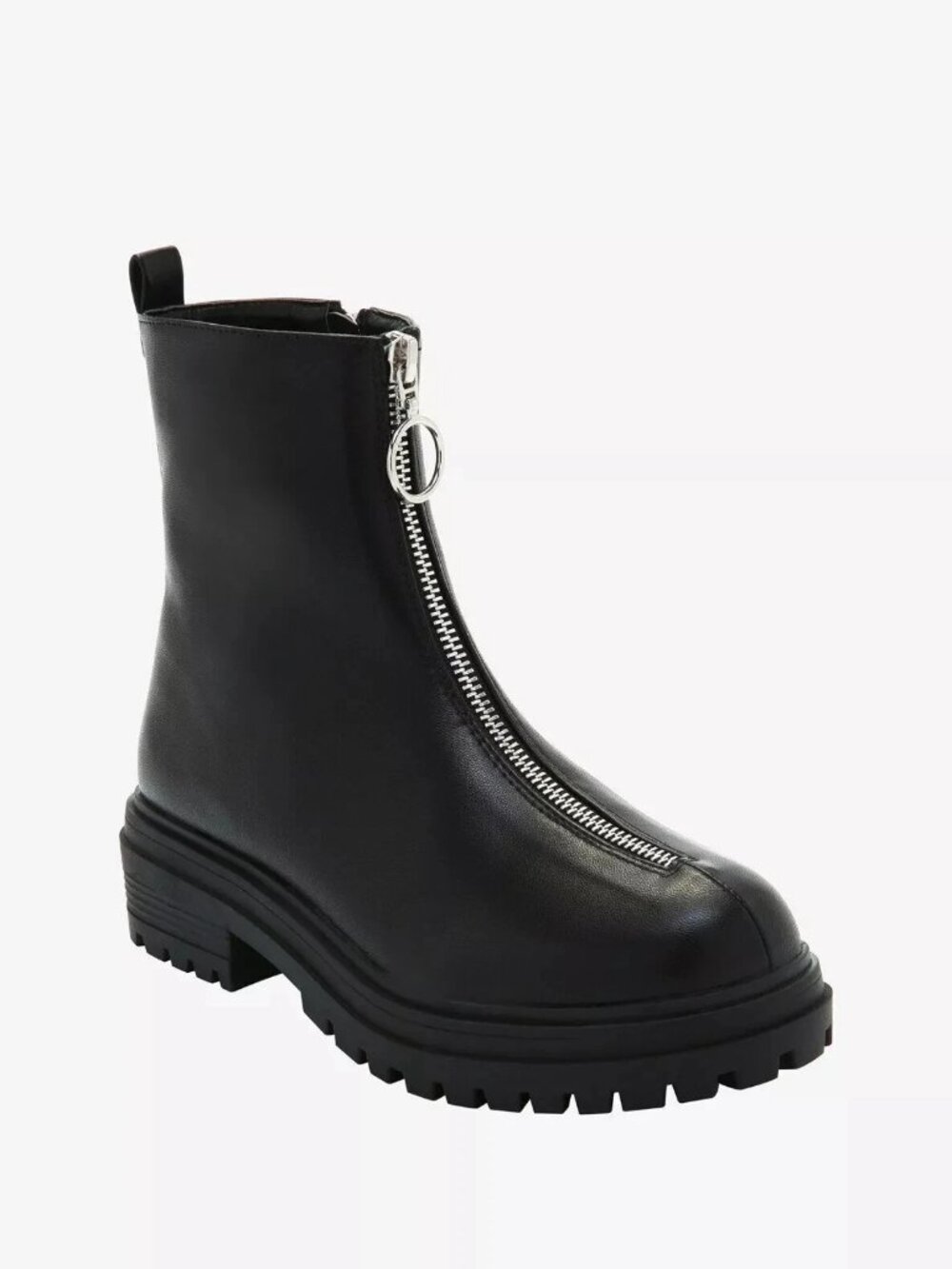 Hot Topic Black Zipper Boots Ankle Booties Gothic Punk Emo Grunge Alternative 7